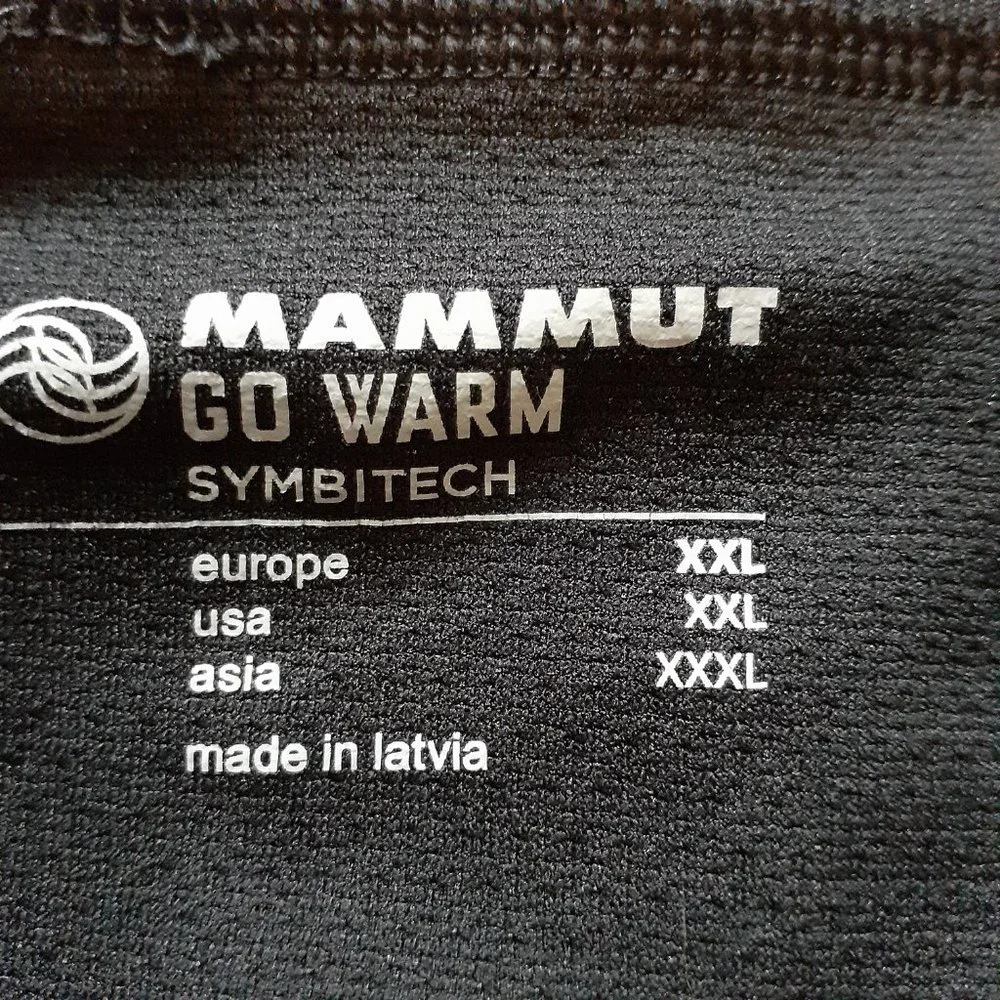 Mammut Go Warm Symbitech 3/4 Length Wool Blend Baselayer Pant Black Size XXL